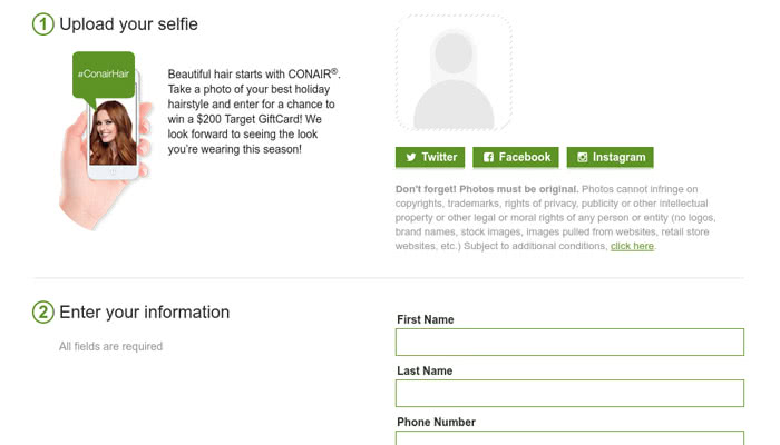 Example of device upload and social upload integration.